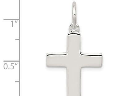 Sterling silver cross charm, another view