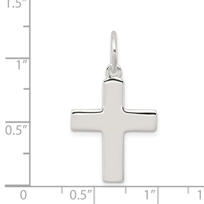 Sterling Silver Latin Cross Charm, 29 x 27mm