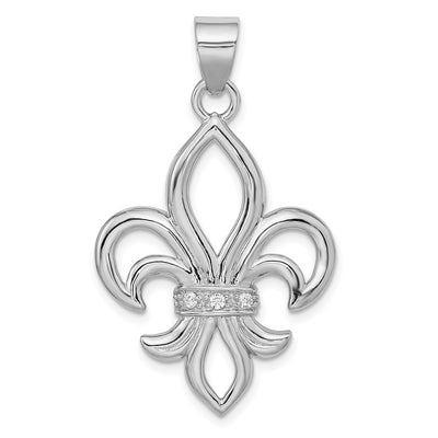 Sterling silver fleur de lis pendant