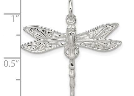 Sterling silver dragonfly charm, another view