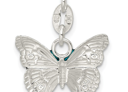 Sterling silver butterfly charm, further view