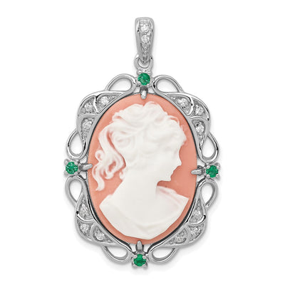 Sterling silver cubic zirconia pendant