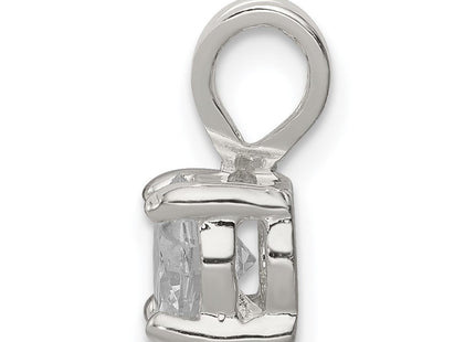 Sterling silver cubic zirconia pendant, alternate view