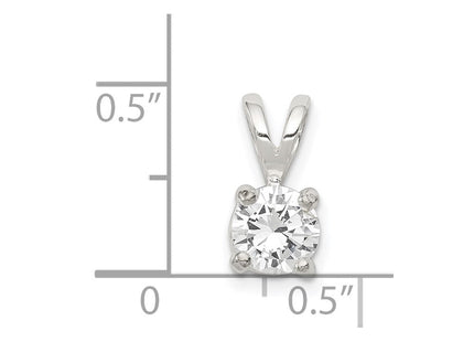 Sterling silver cubic zirconia pendant, another view