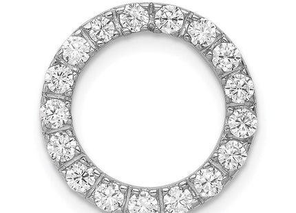 Sterling Silver Rhodium-platedCZ Chain Slide Pendant (Style QP1438)