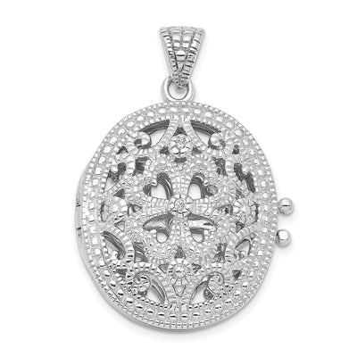 Sterling silver cubic zirconia oval pendants & charm