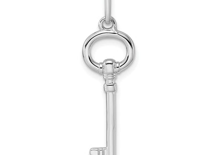 Sterling silver key pendant, further view