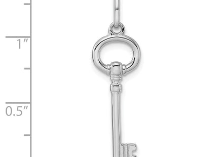 Sterling silver key pendant, another view