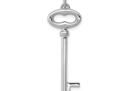 Sterling Silver Rhodium-plated Key Pendant (Style QP1533)