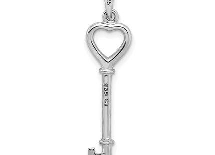 Sterling silver key pendant, further view