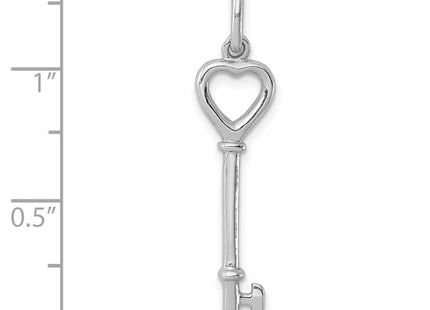 Sterling silver key pendant, another view