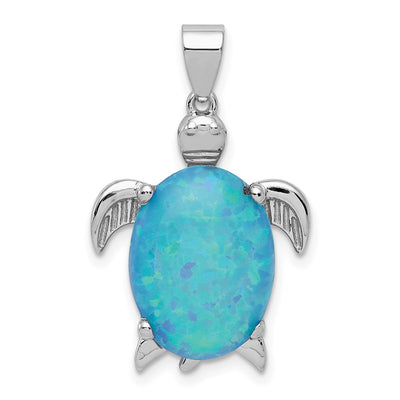 Sterling silver opal pendant