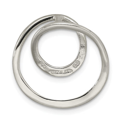 Sterling Silver Polished Circle Chain Slide