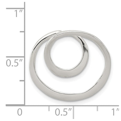 Sterling Silver Polished Circle Chain Slide