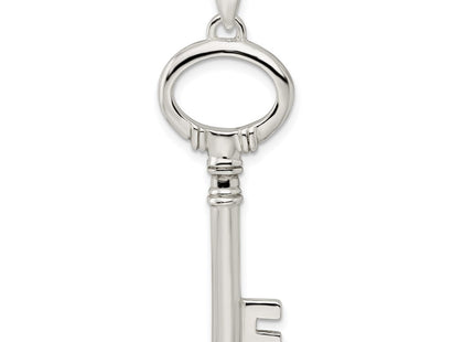Sterling silver key pendant, further view