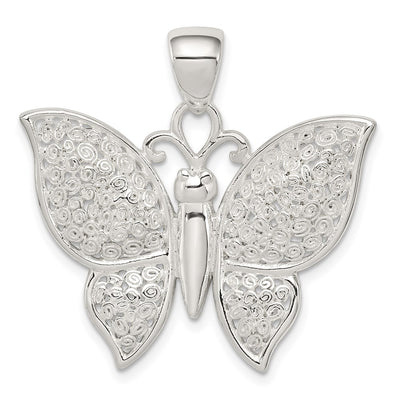 Sterling silver butterfly pendant