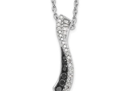 Sterling silver diamond necklace
