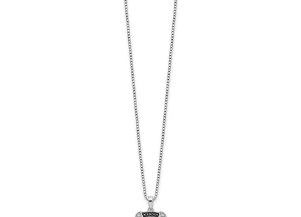 Sterling silver diamond necklace, alternate view