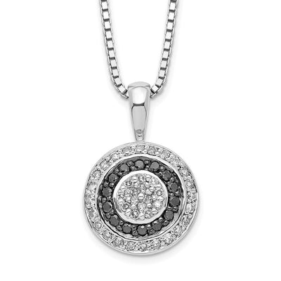 Sterling silver diamond circle necklace