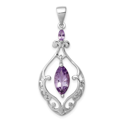 Sterling silver amethyst pendant