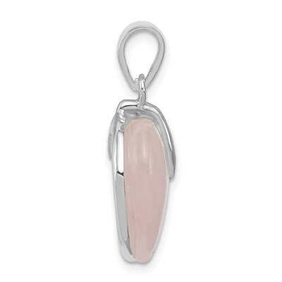 Sterling Silver Rose Quartz Pendant