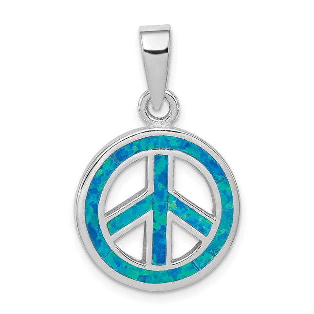Sterling silver opal pendant