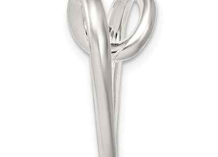 Sterling silver heart pendant, alternate view