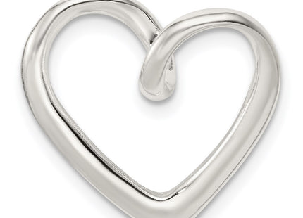 Sterling silver heart pendant, further view