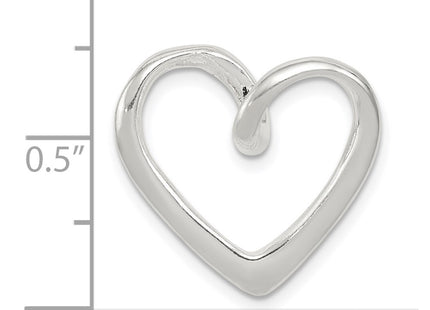 Sterling silver heart pendant, another view