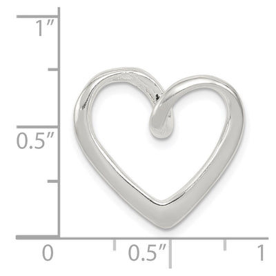 Sterling Silver Heart Pendant, 19 x 19mm