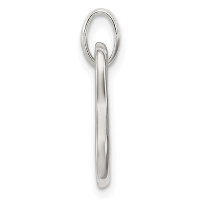Sterling Silver Polished Open Heart Pendant, 18 x 14mm