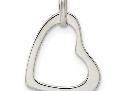 Sterling Silver Polished Open Heart Pendant