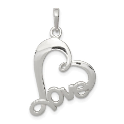 Sterling silver heart pendant