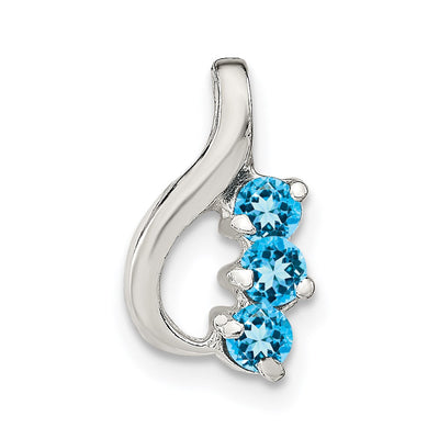 Sterling silver blue topaz chain