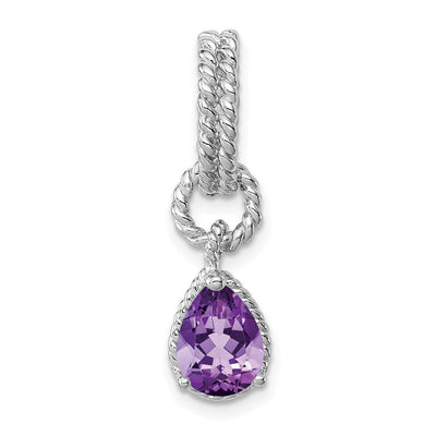 Sterling silver amethyst pendant