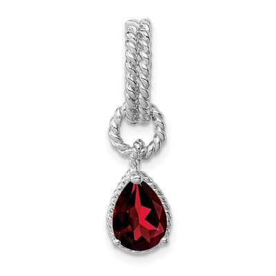 Sterling silver garnet pendant