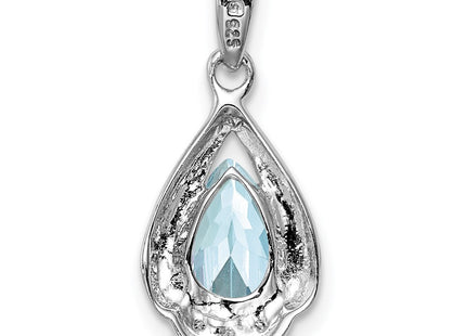 Sterling silver diamond pendant, further view