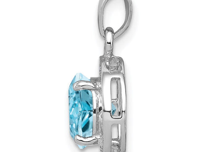 Sterling silver diamond pendant, alternate view