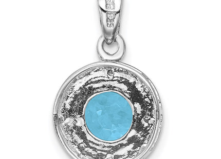 Sterling silver diamond pendant, further view