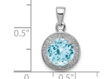 Sterling silver diamond pendant, another view