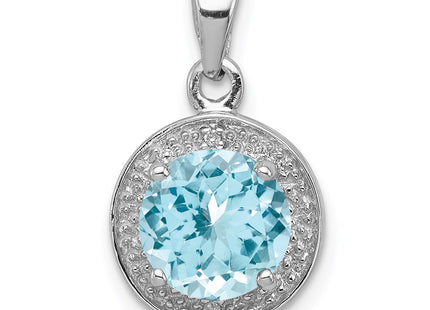 Sterling silver diamond pendant