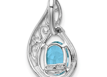 Sterling silver diamond pendant, further view