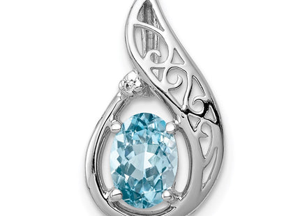 Sterling silver diamond pendant