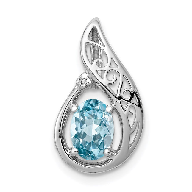Sterling silver diamond pendant