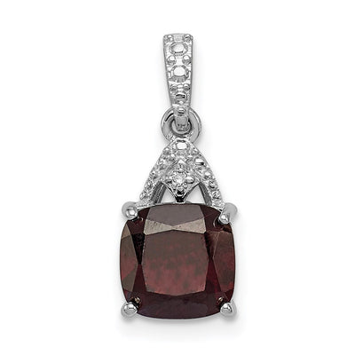 Sterling silver diamond pendant