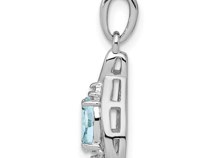 Sterling Silver Pendants Style QP2982AQ - Classique Jewelry Inc.