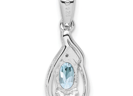 Sterling Silver Pendants Style QP2982AQ - Classique Jewelry Inc.