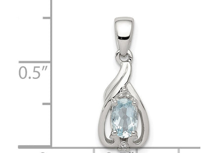 Sterling Silver Pendants Style QP2982AQ - Classique Jewelry Inc.