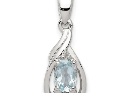 Sterling Silver Pendants Style QP2982AQ - Classique Jewelry Inc.