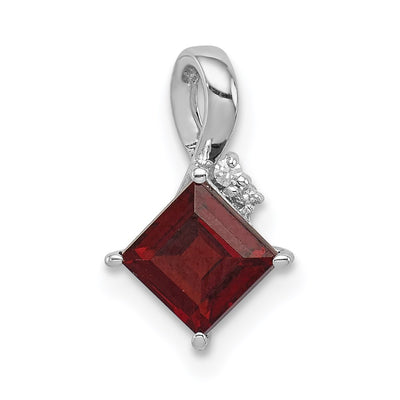 Sterling silver diamond pendant